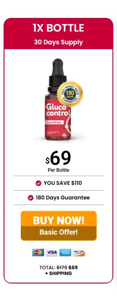 Gluco Control™ 1 bottle pricing